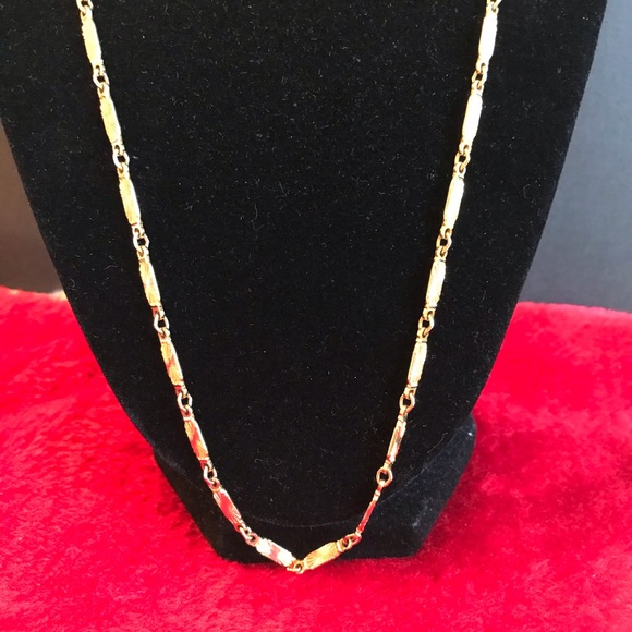 Vintage 80s Gold Plated Necklace Chain - Picture 14 of 16